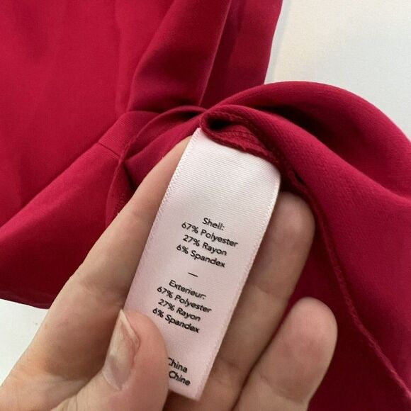 LIKELY La Brea Dress Size 6 Red Crepe Bodycon Sleeveless Square Neck Lined NWT - Picture 8 of 8